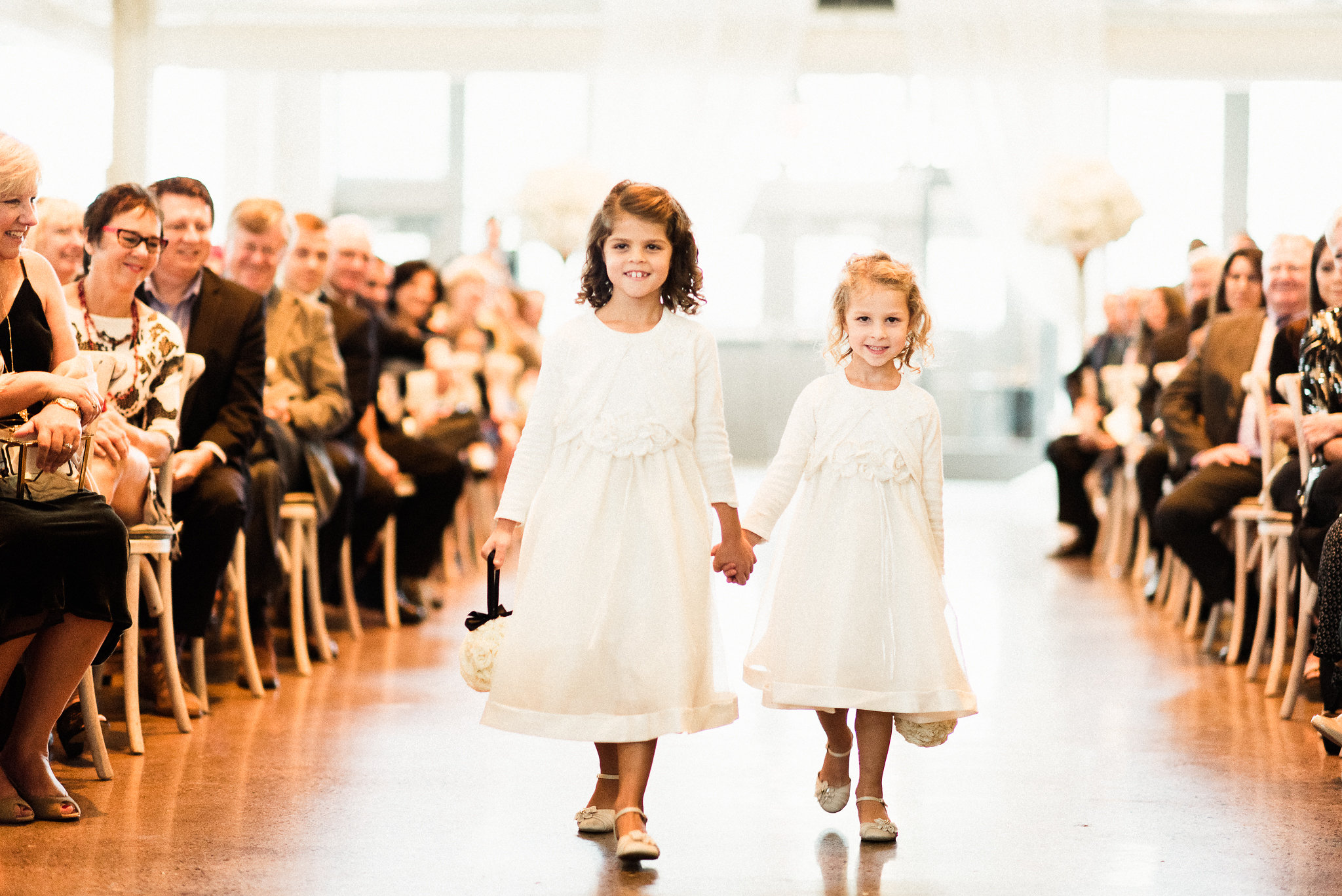 little girls walking down the aisle
