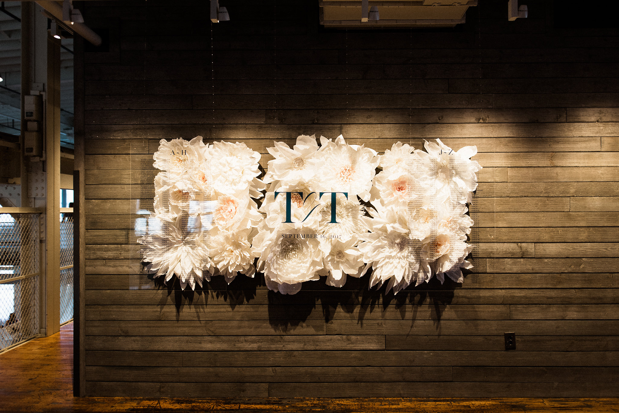Wedding reception floral decor