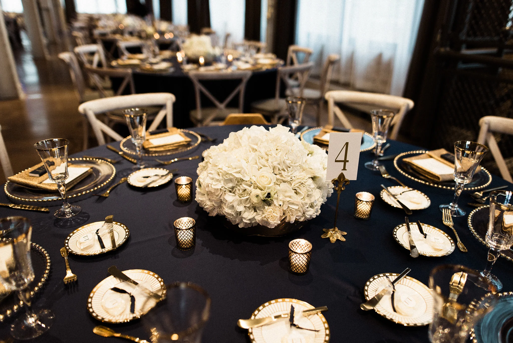 Wedding reception tablescape