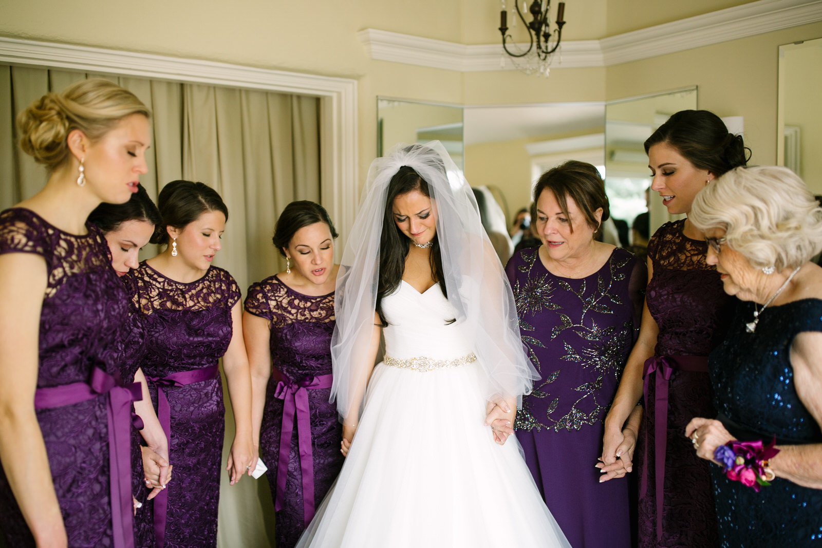 bride and her bridesmaids