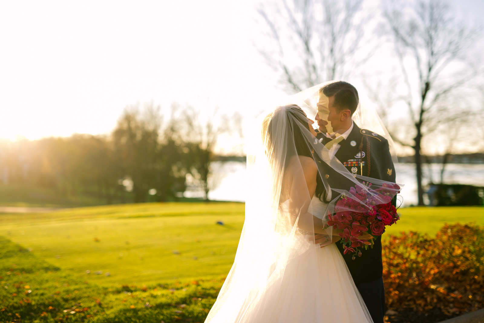 bride and groom at their wedding