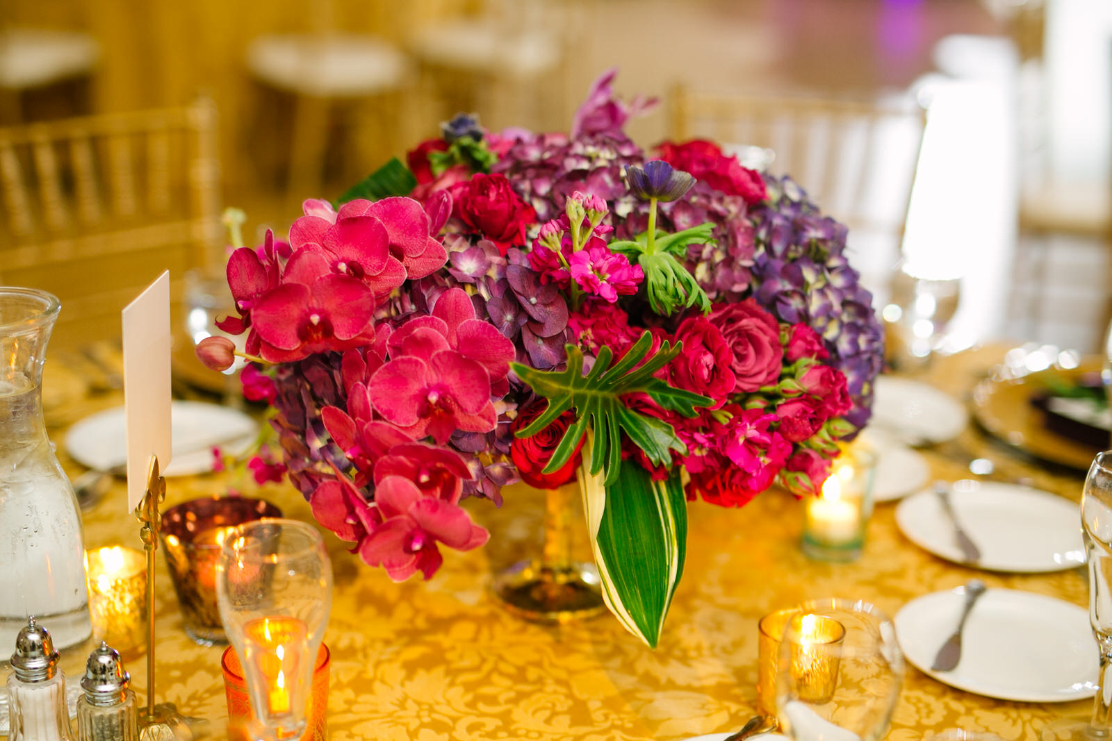pink floral wedding centerpiece