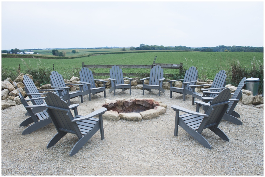  Outdoor fireplace at wedding venue in MN 