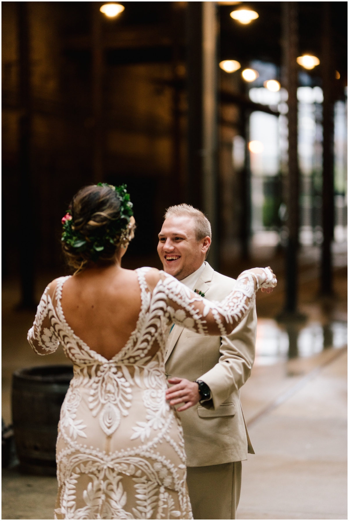 Bride and groom’s first look
