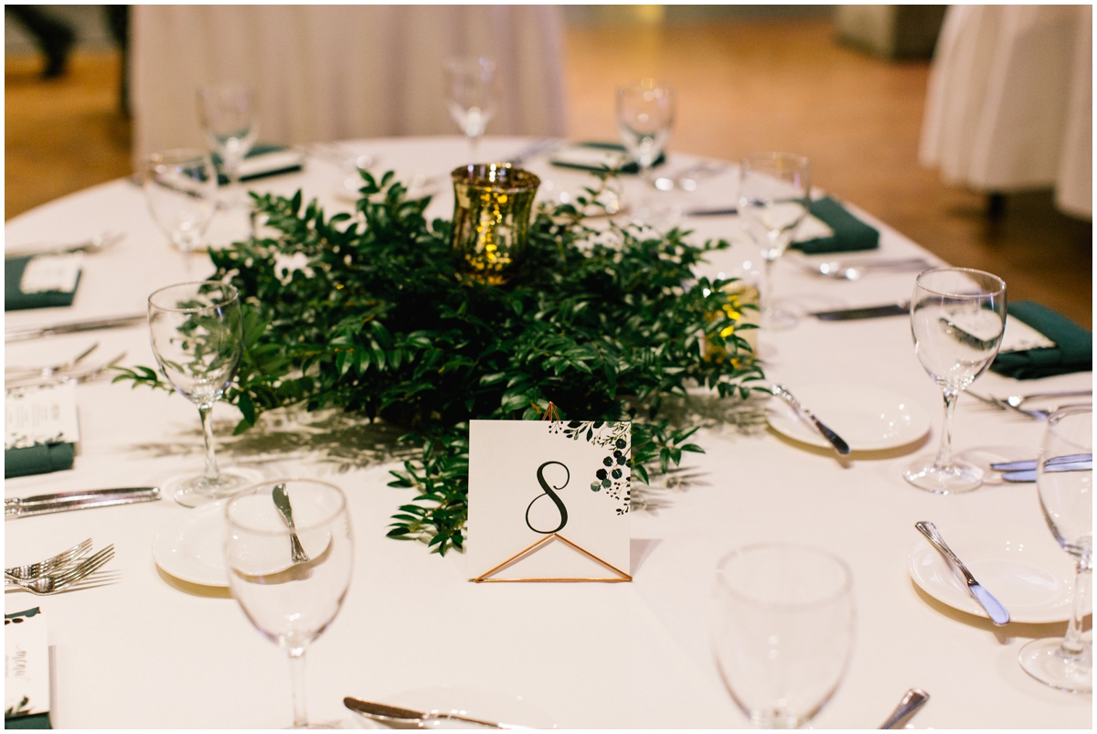  Greenery themed wedding tablescape 