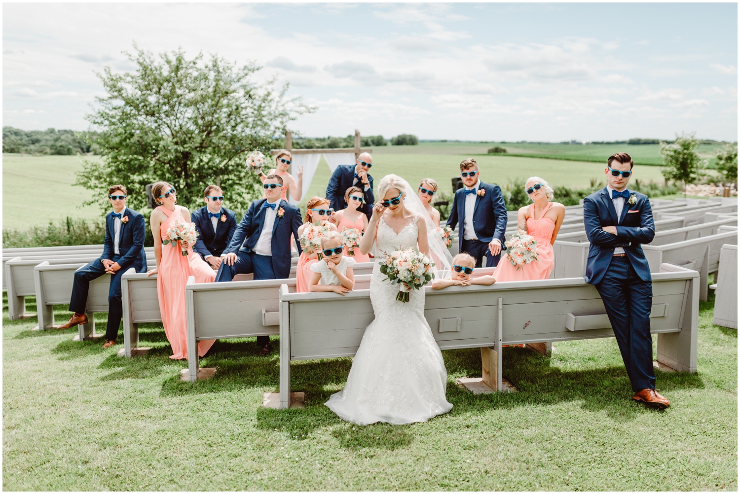 bridal party at MN wedding
