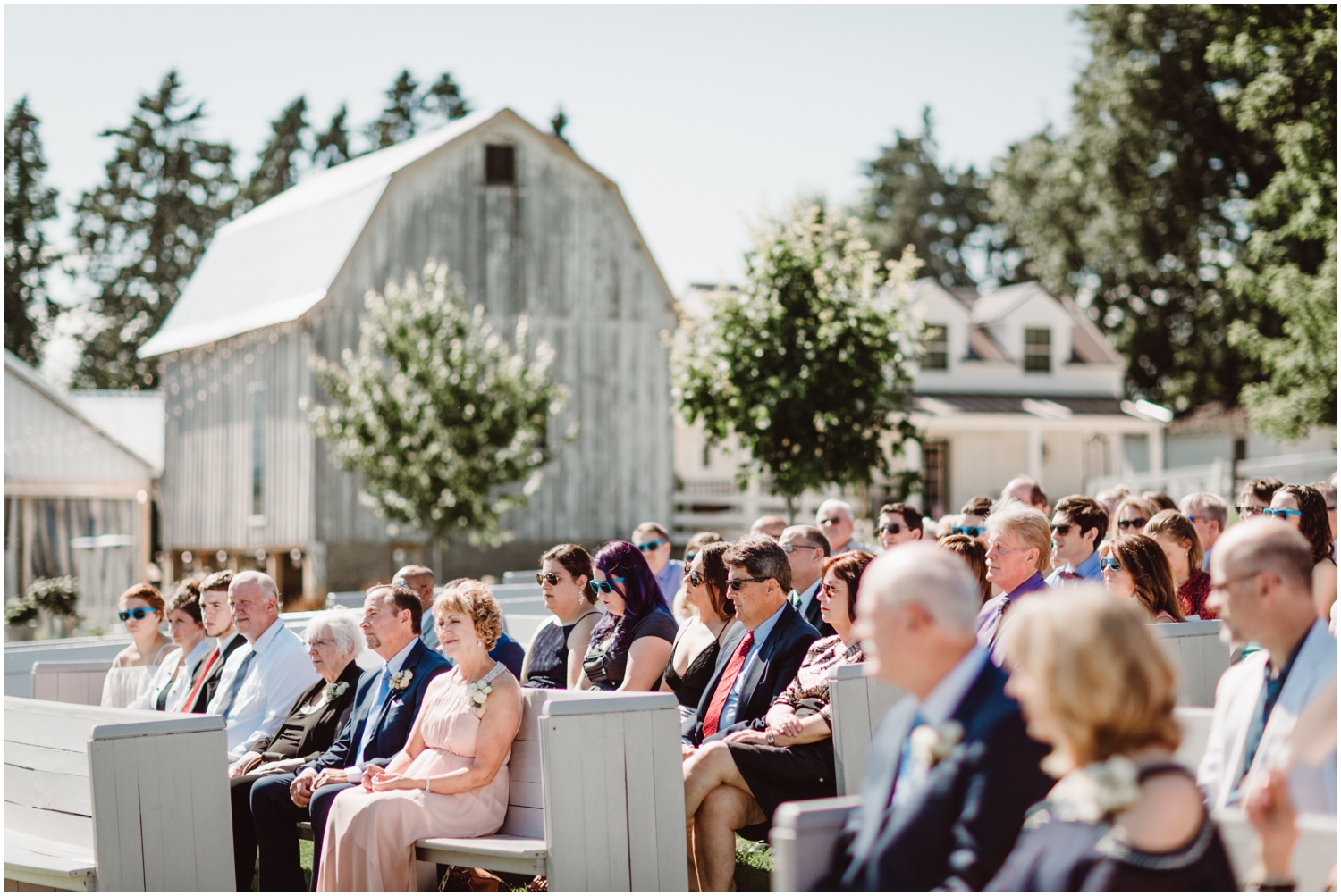 outdoor wedding ceremony at Legacy Hill Farm