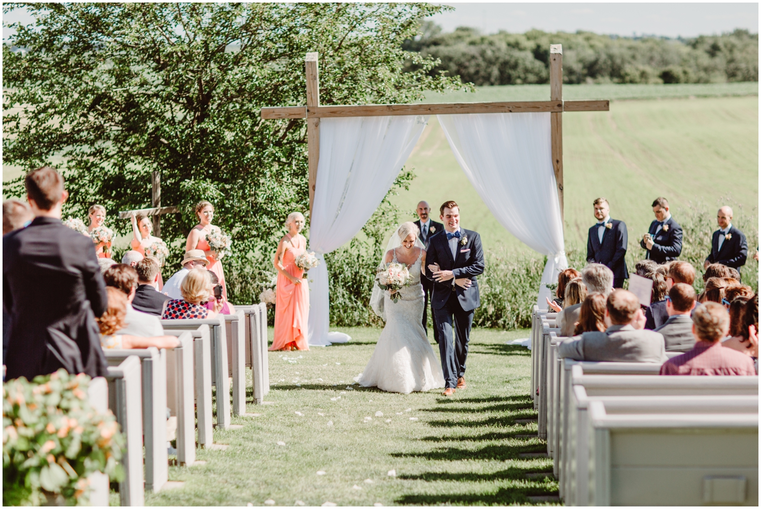 bride and groom getting married