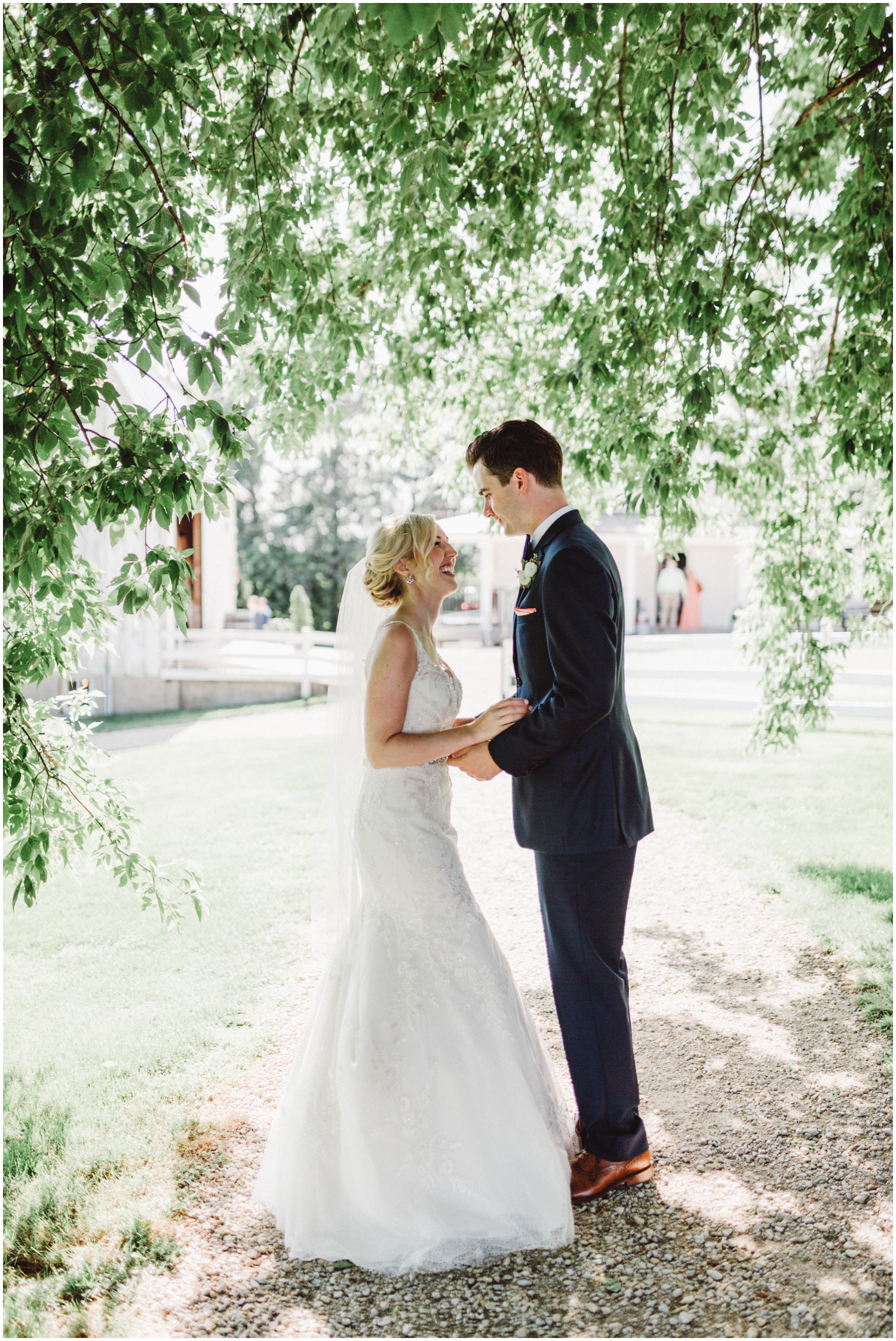 bride and groom at their MN wedding