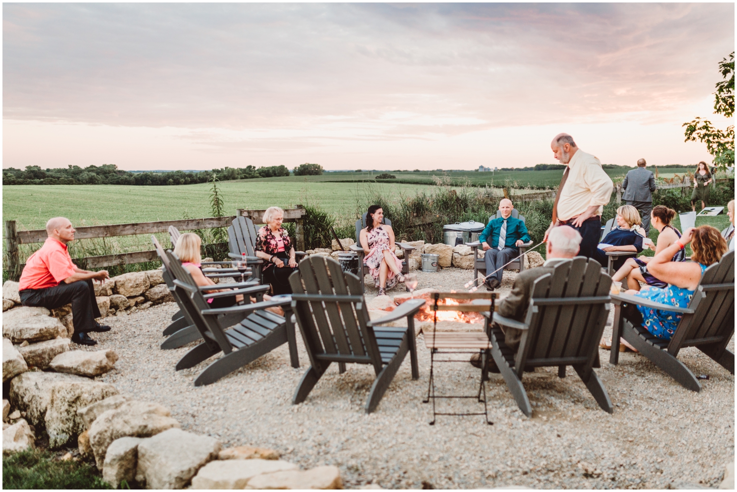 guests enjoying outdoor wedding