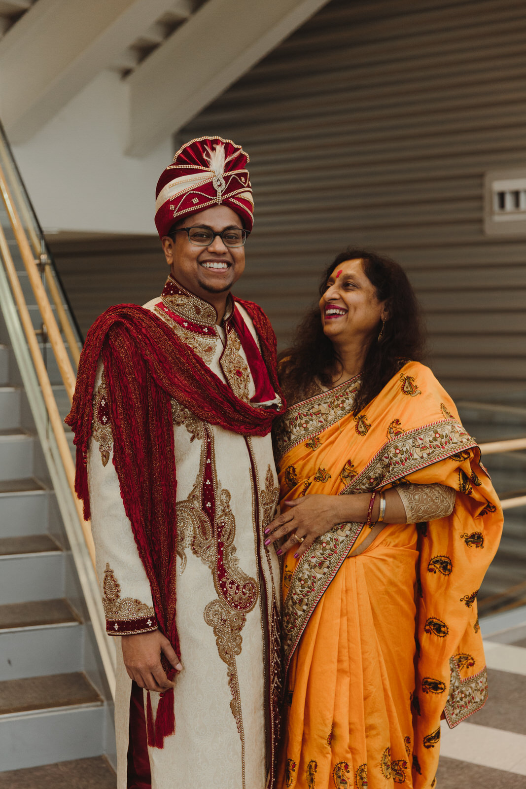  groom with his mother 