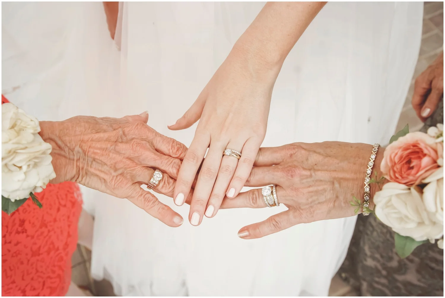wedding rings from three generations