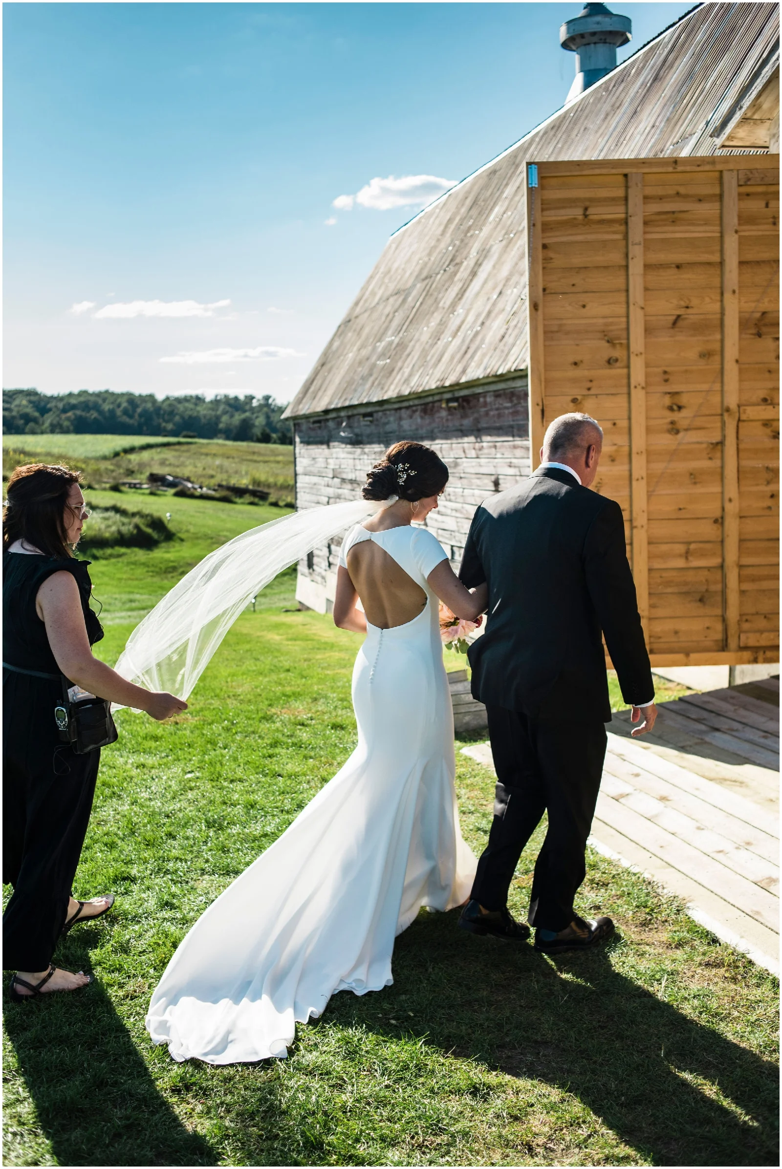 bride about to walk down the aisle