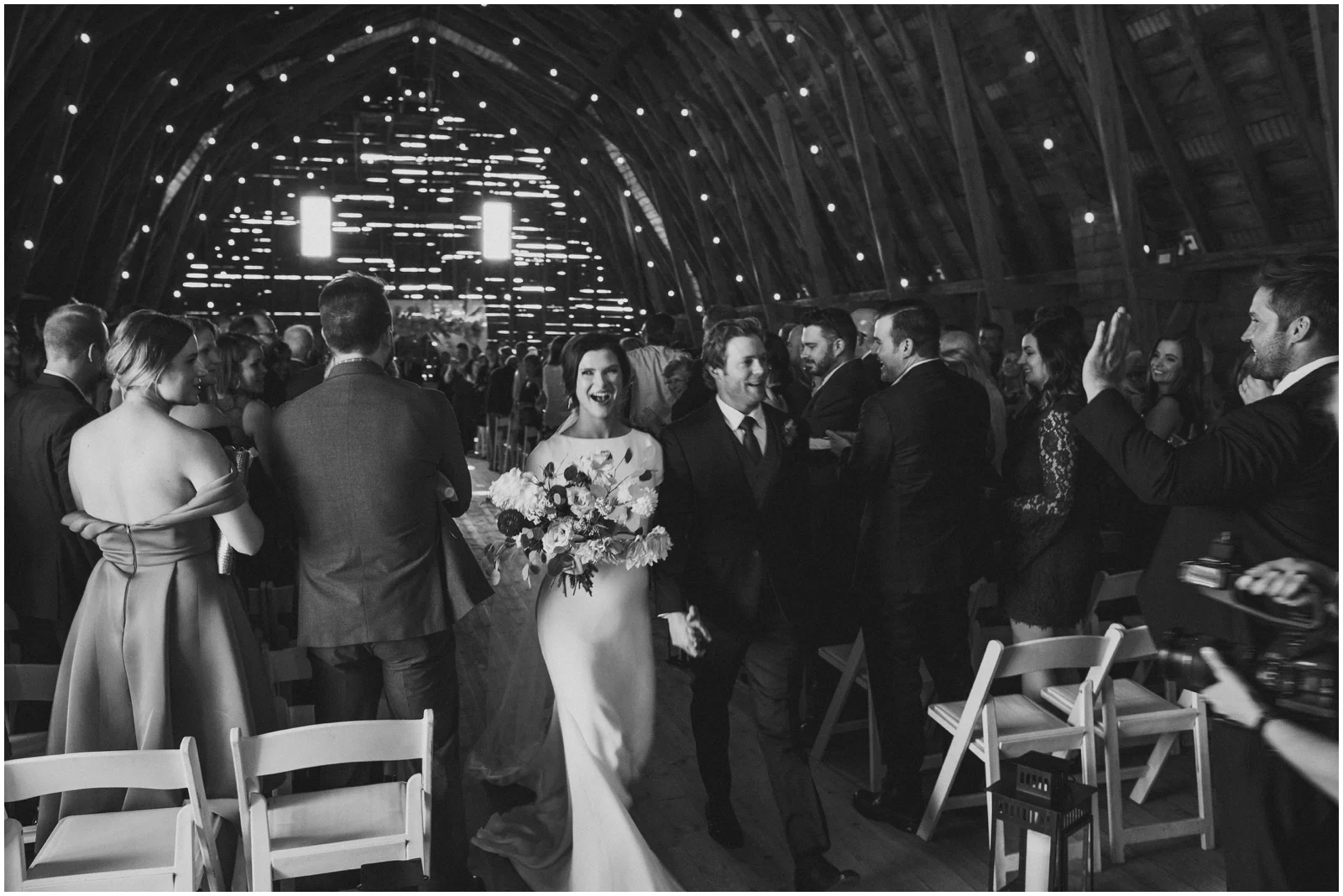 Bride and groom after their ceremony