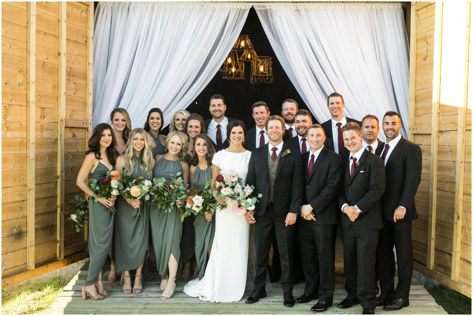 Bridal party after the ceremony