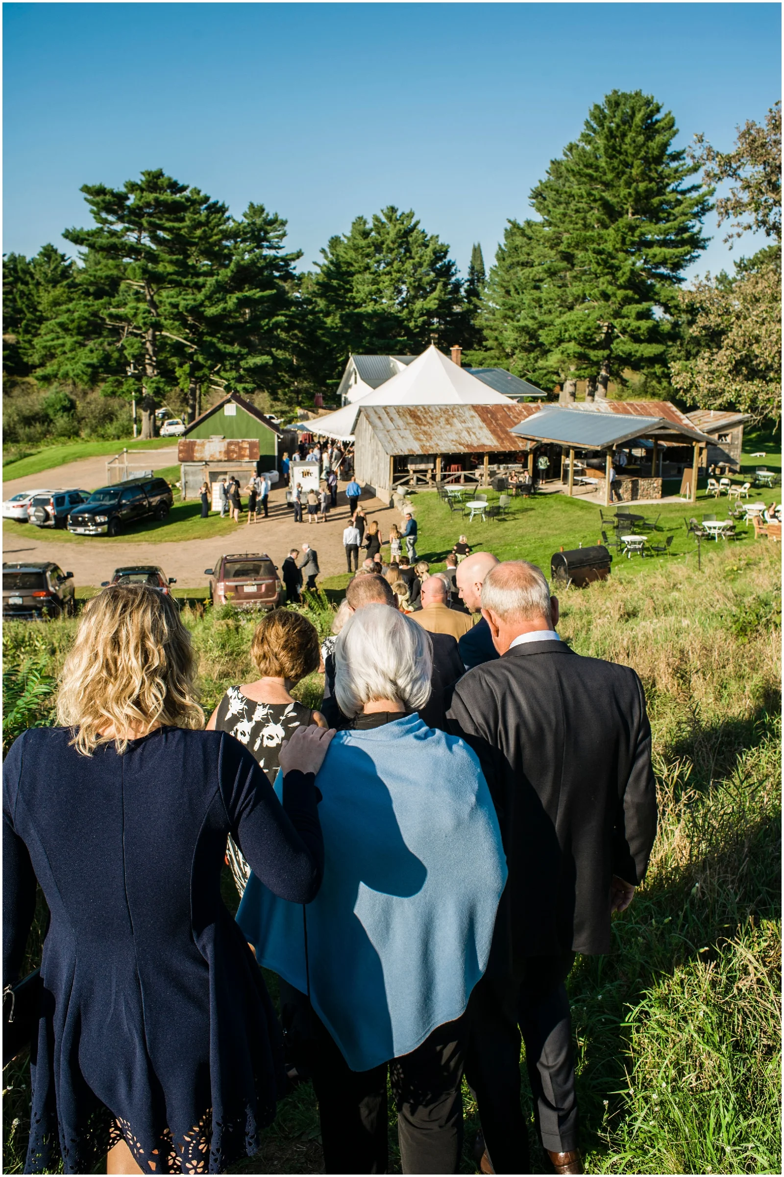 Outdoor wedding reception