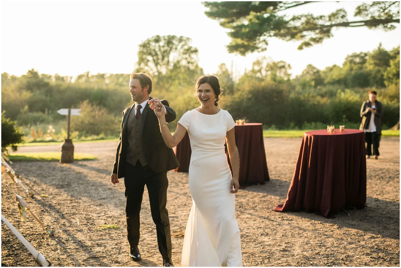bride and groom at their wedding reception