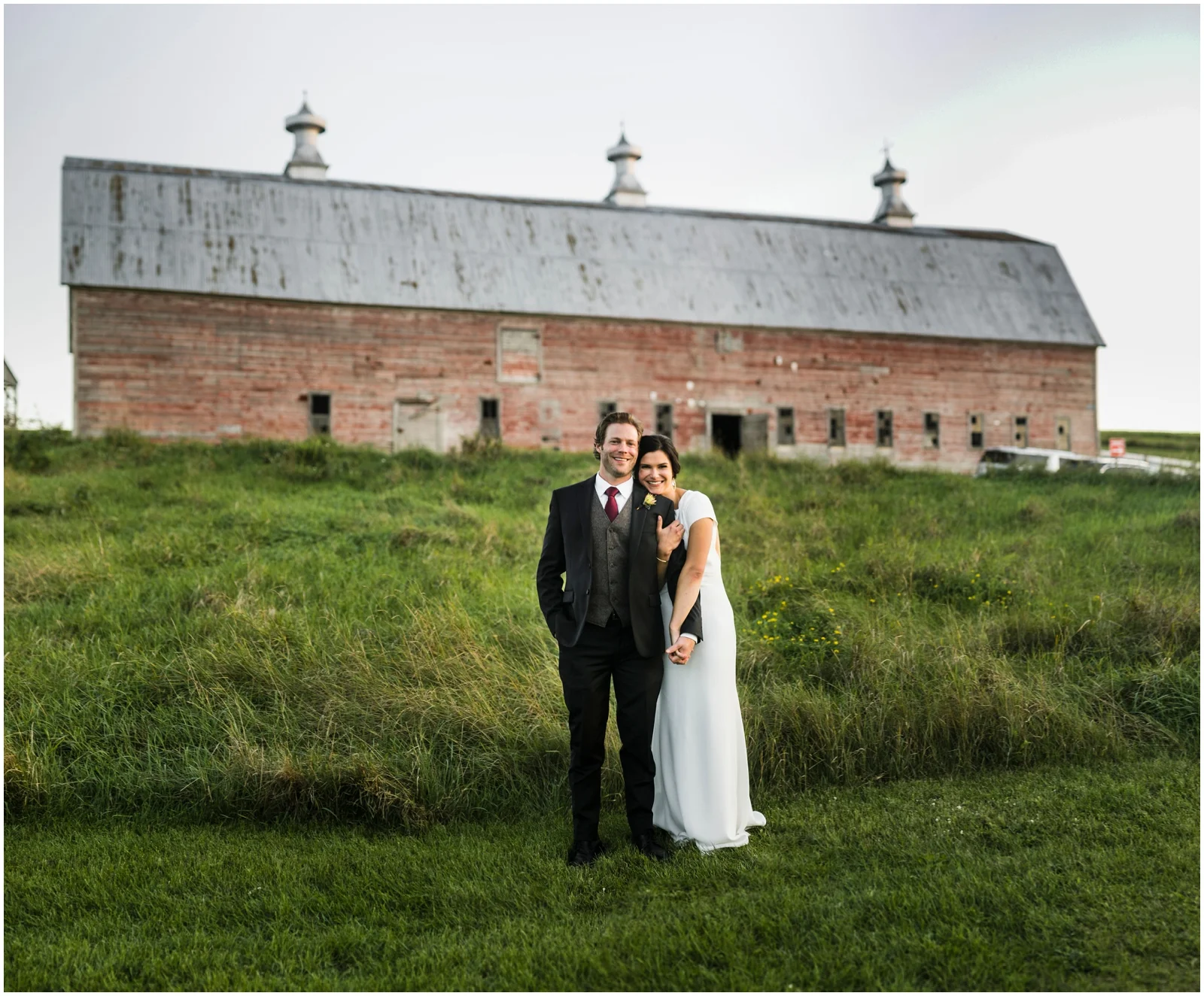 bride and groom at The Pinebrook Farms