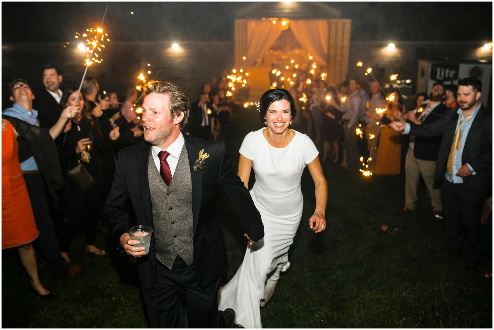 bride and groom’s grand exit