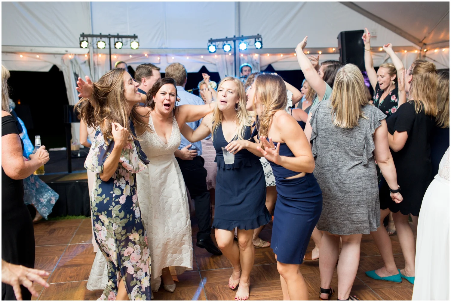 Wedding guests dancing at Jeff Keys Wedding