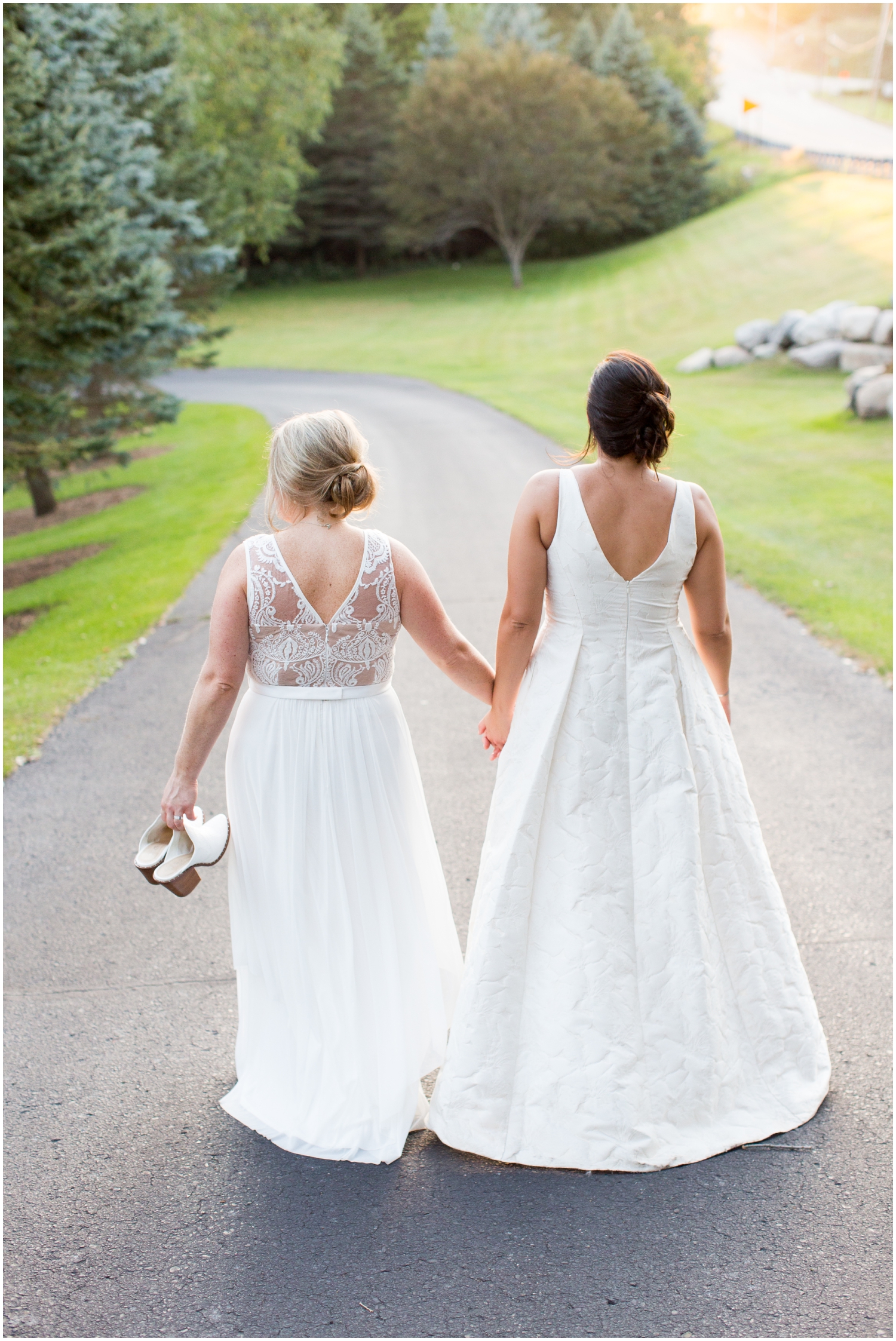  Brides holding their hands  