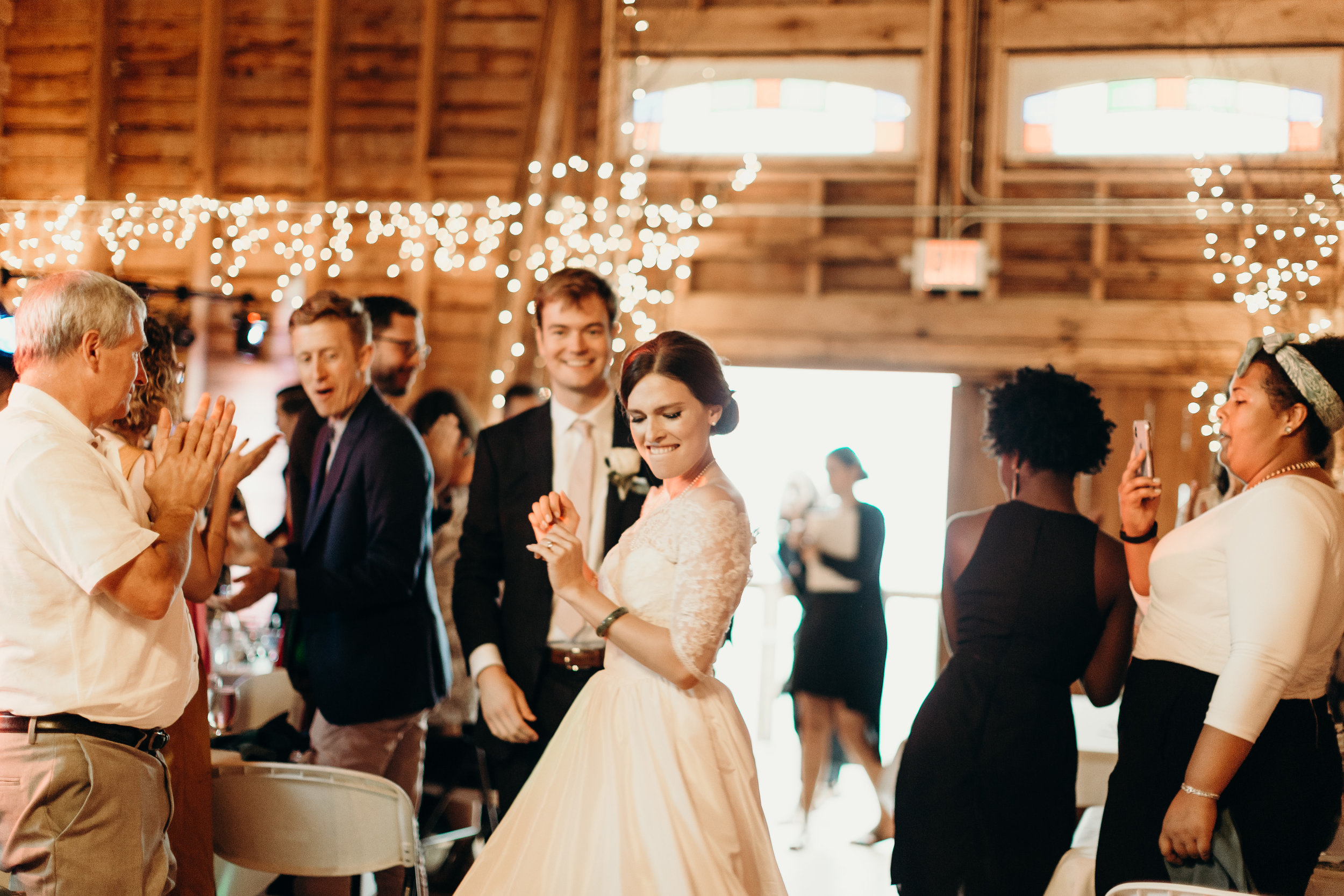  Bride and groom at their wedding reception 