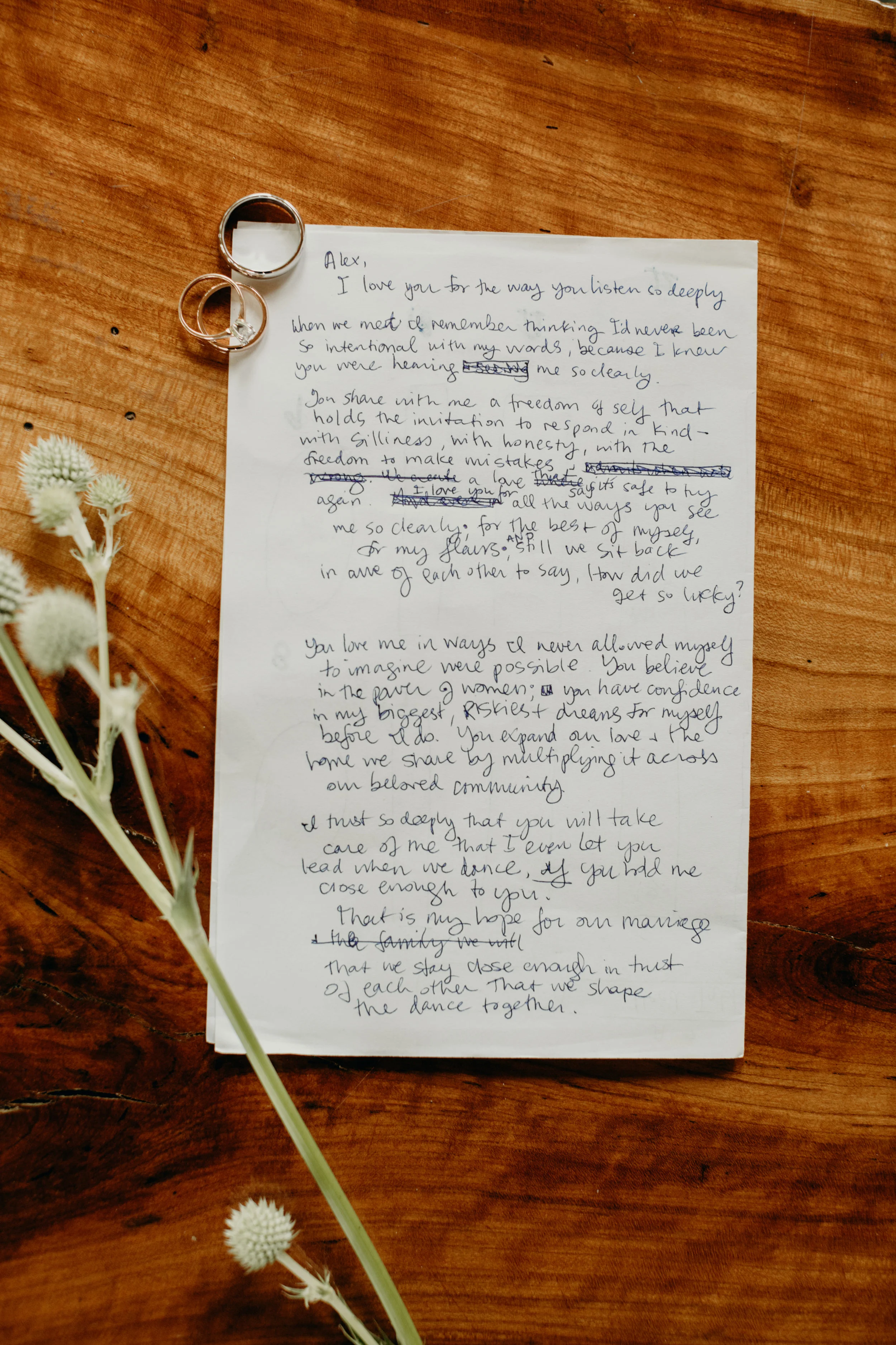 Love letter wedding in Wisconsin