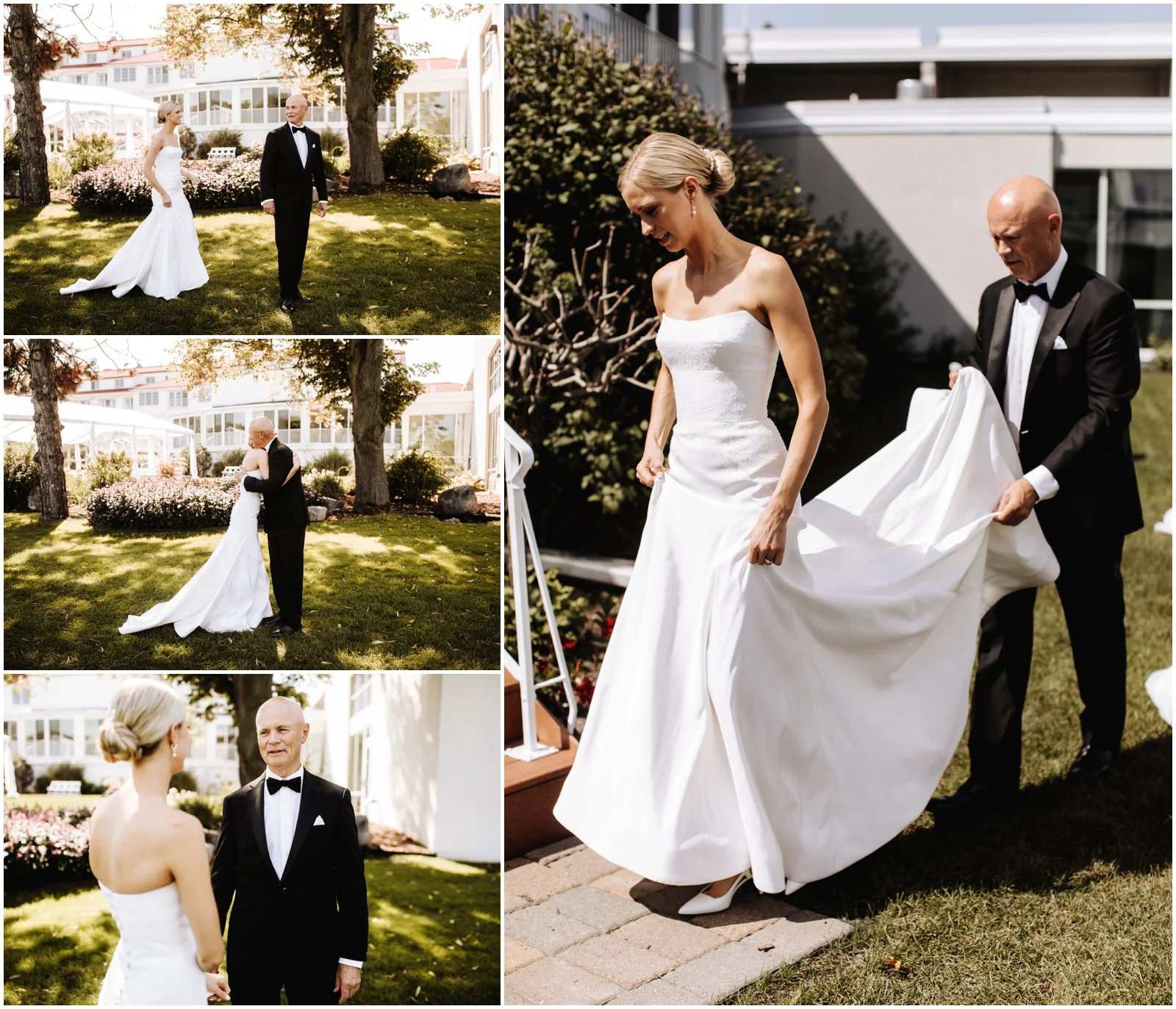 Minnesota Wedding Planner. Lafayette Club Wedding. Bride with her father before the wedding