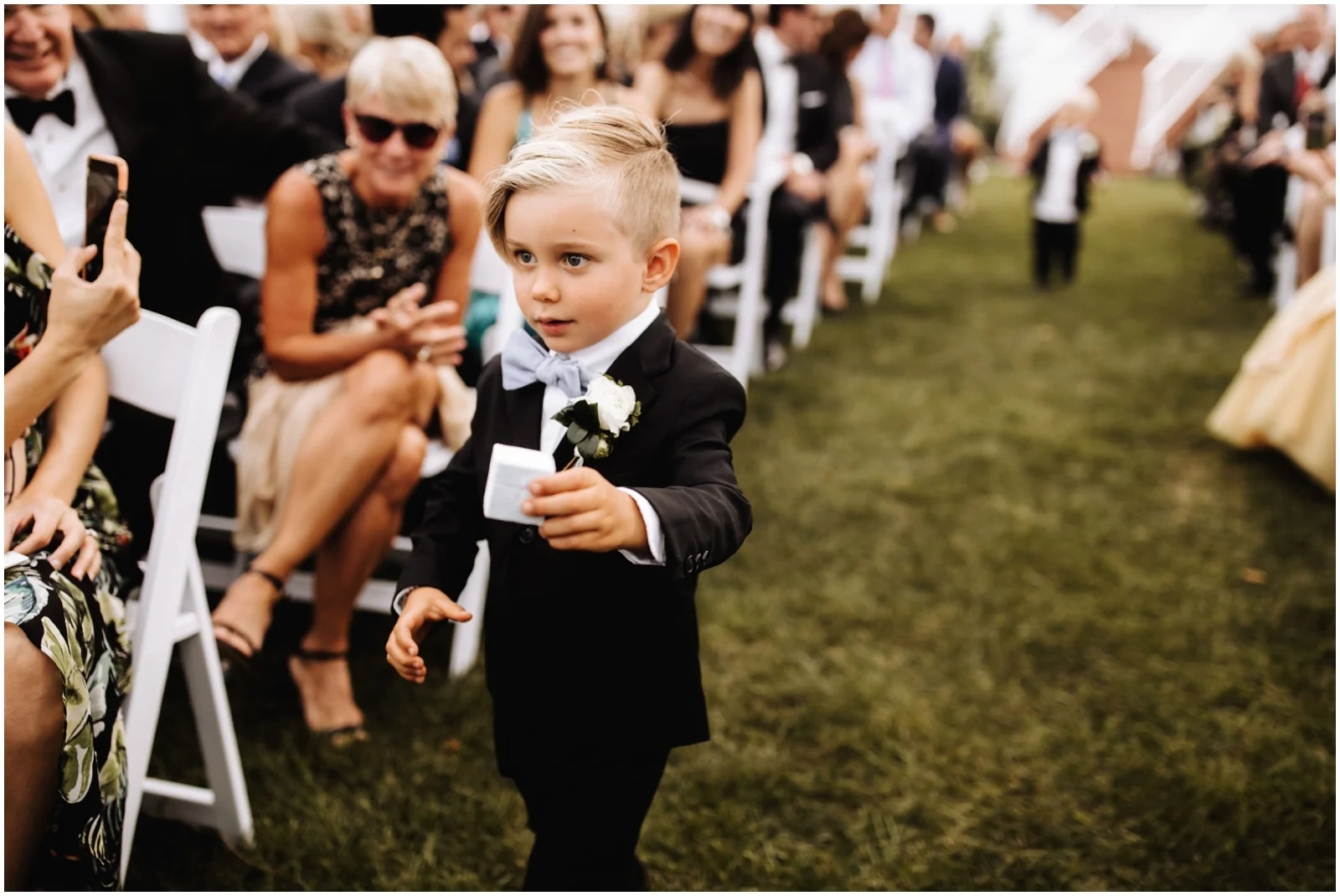 Minnesota Wedding Planner. Lafayette Club Wedding. Ring bearer walking down the aisle