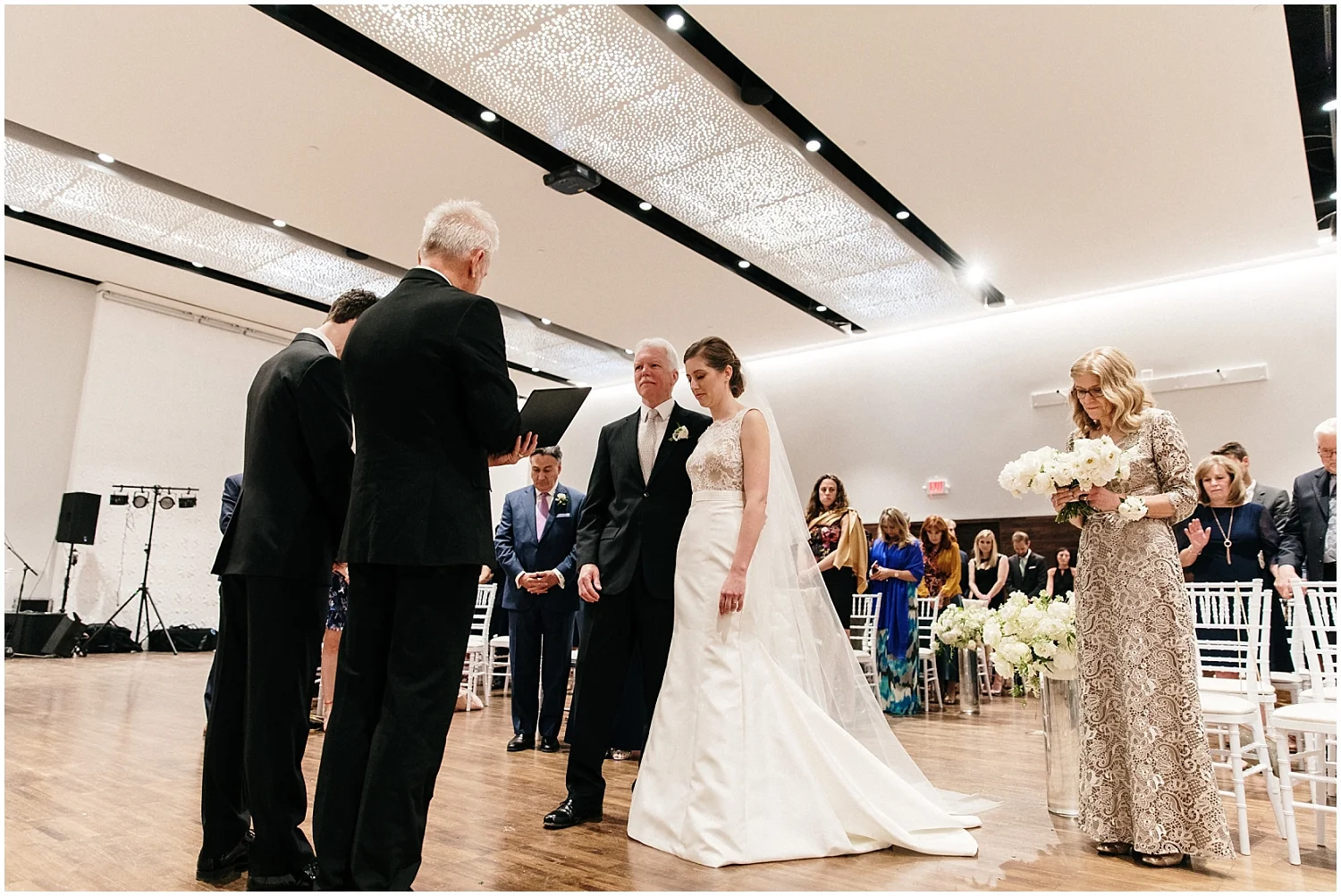 Bride and groom during their MPLS wedding ceremony