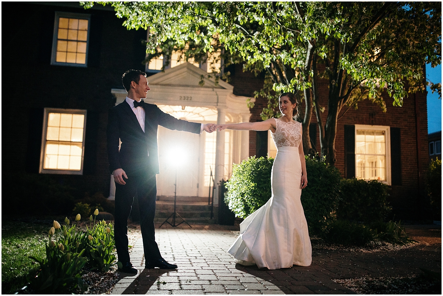 bride and groom at their blaisdell wedding