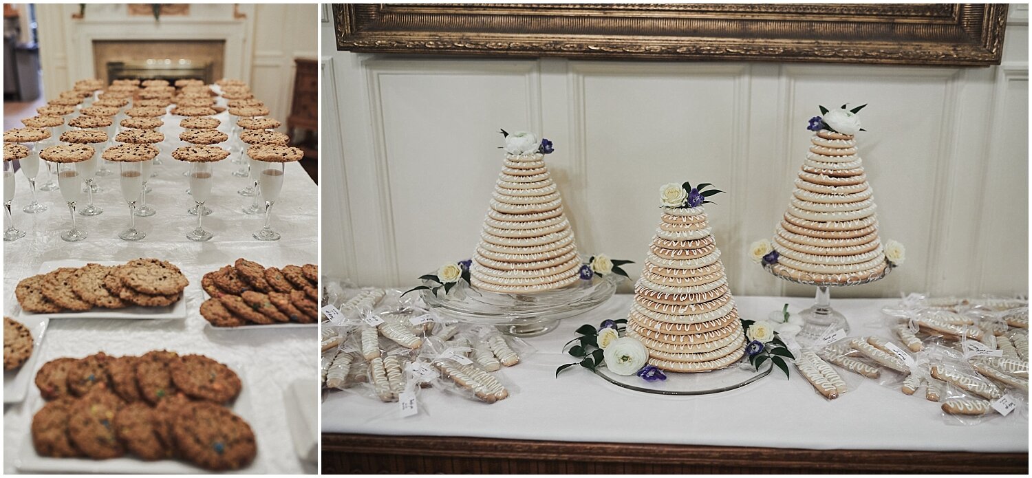  wedding cake and dessert table display 