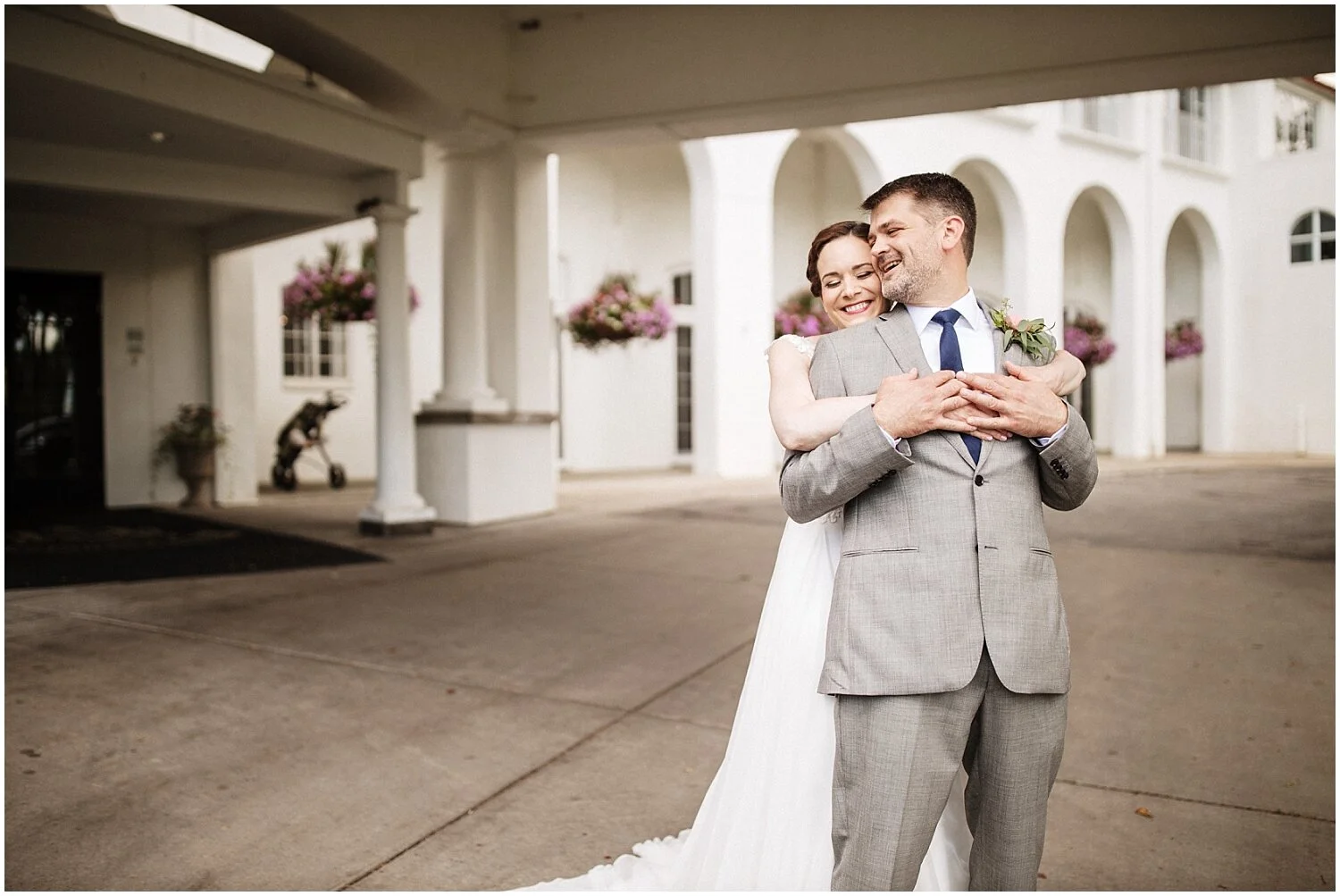 bride and groom’s first look before the wedding