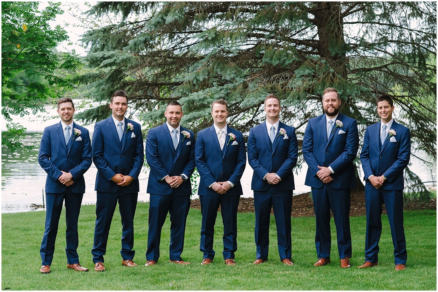  groom with his groomsmen before the ceremony 
