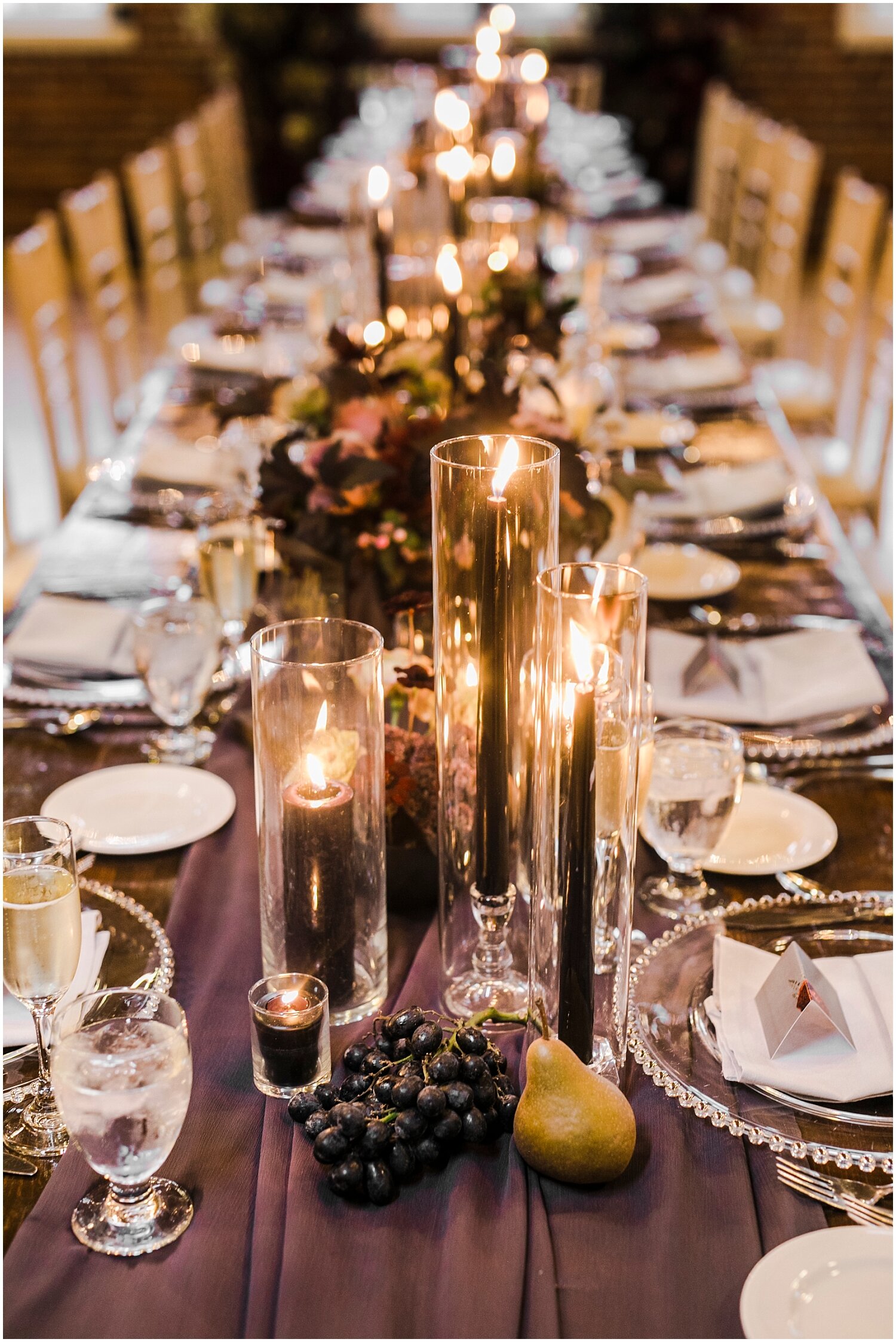  candles and table setting 
