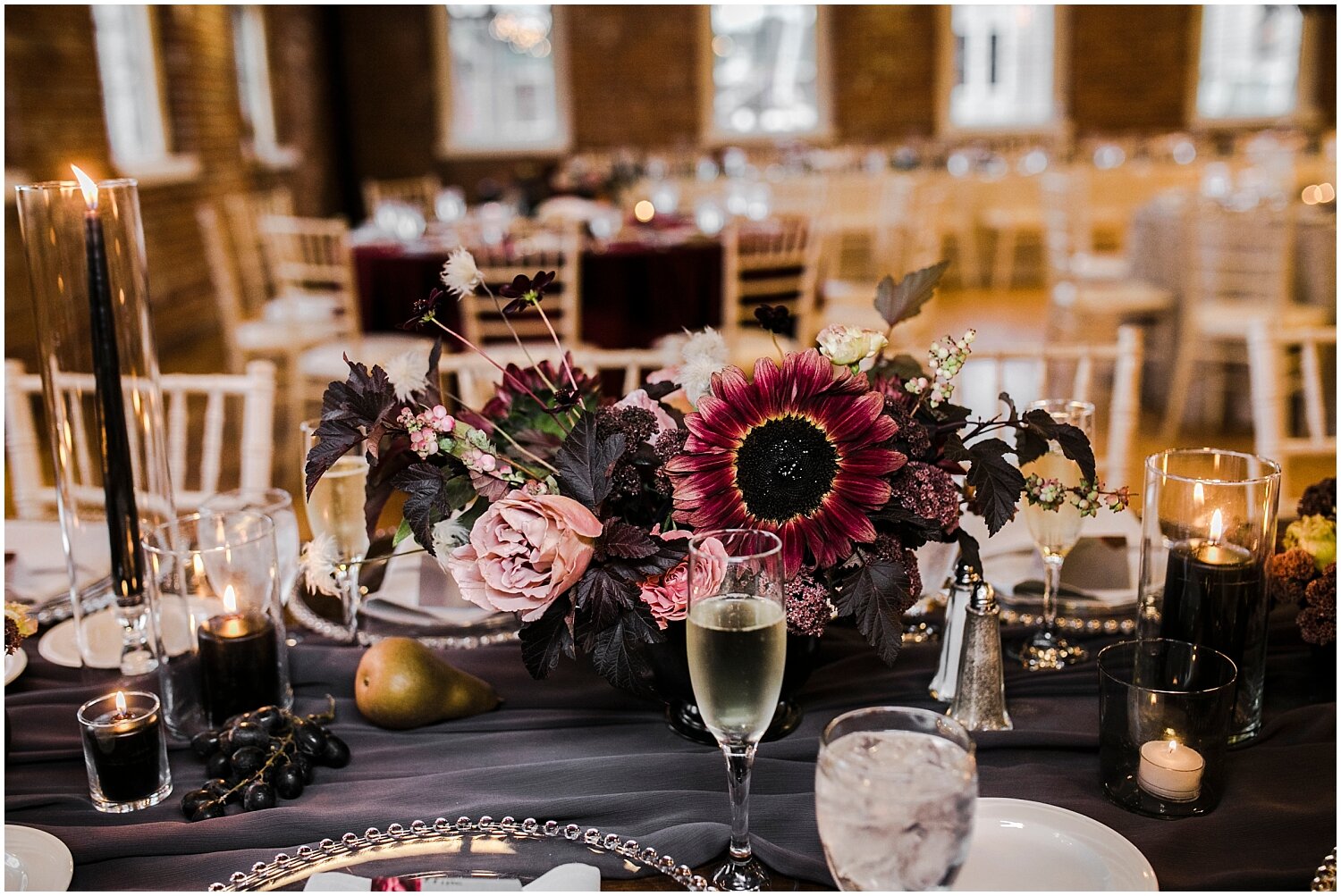  fall themed wedding tablescape 