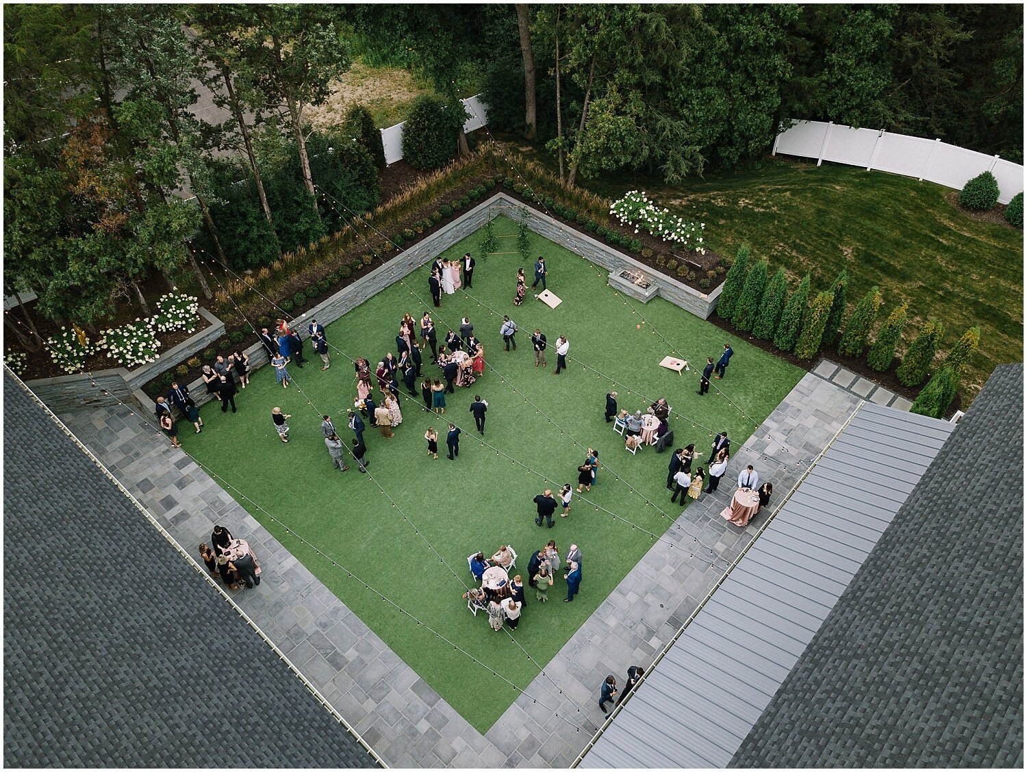  upview of cocktail hour at The Hutton House 