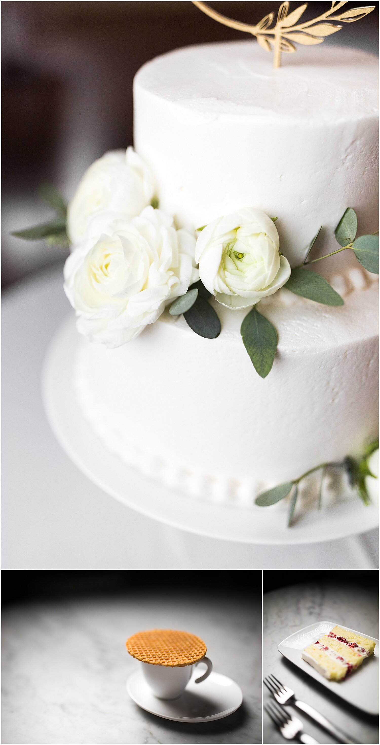  simple white wedding cake and desserts 