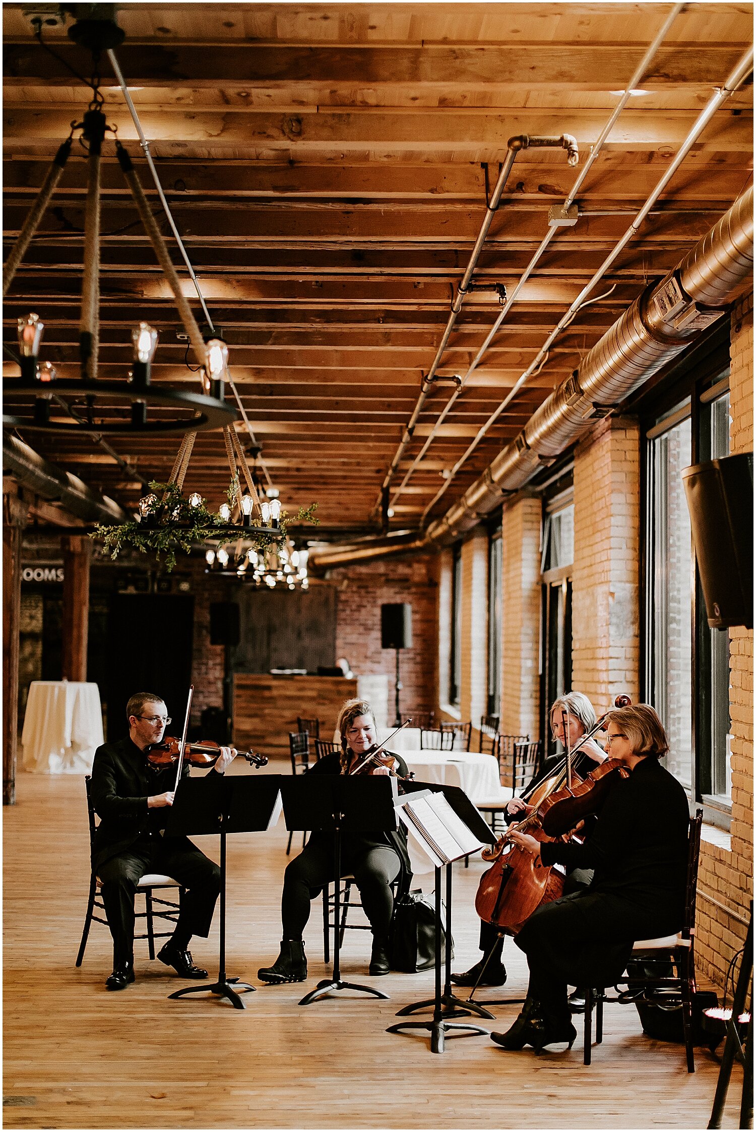  musicians playing for the wedding ceremony 