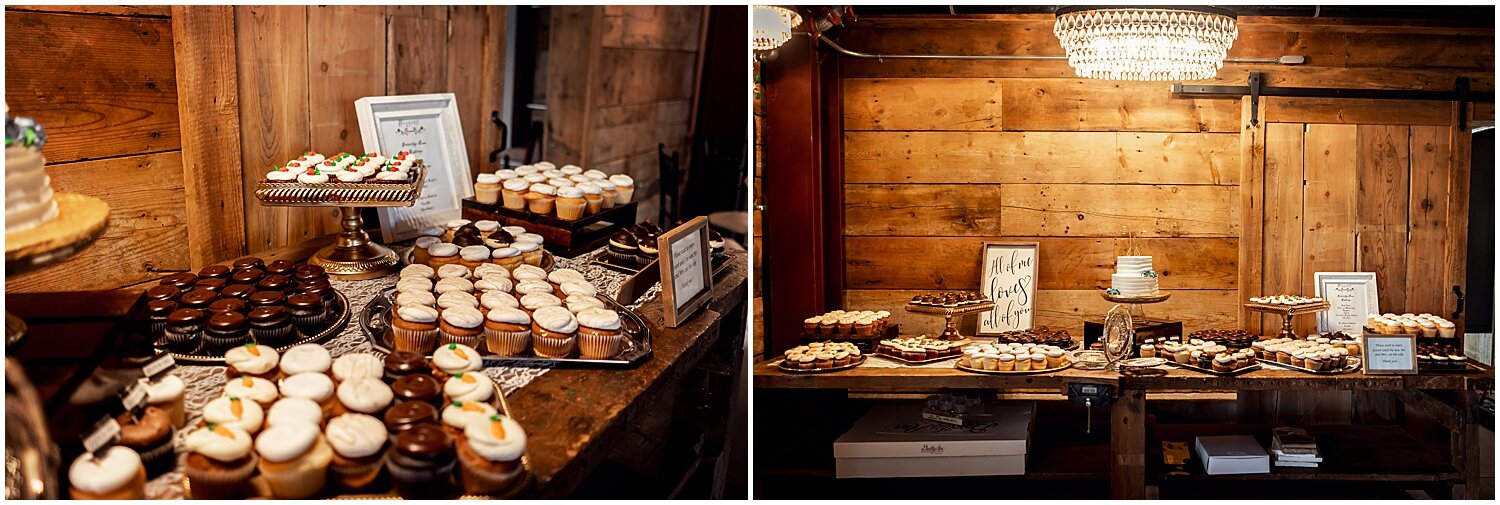  wedding cake and dessert table display 