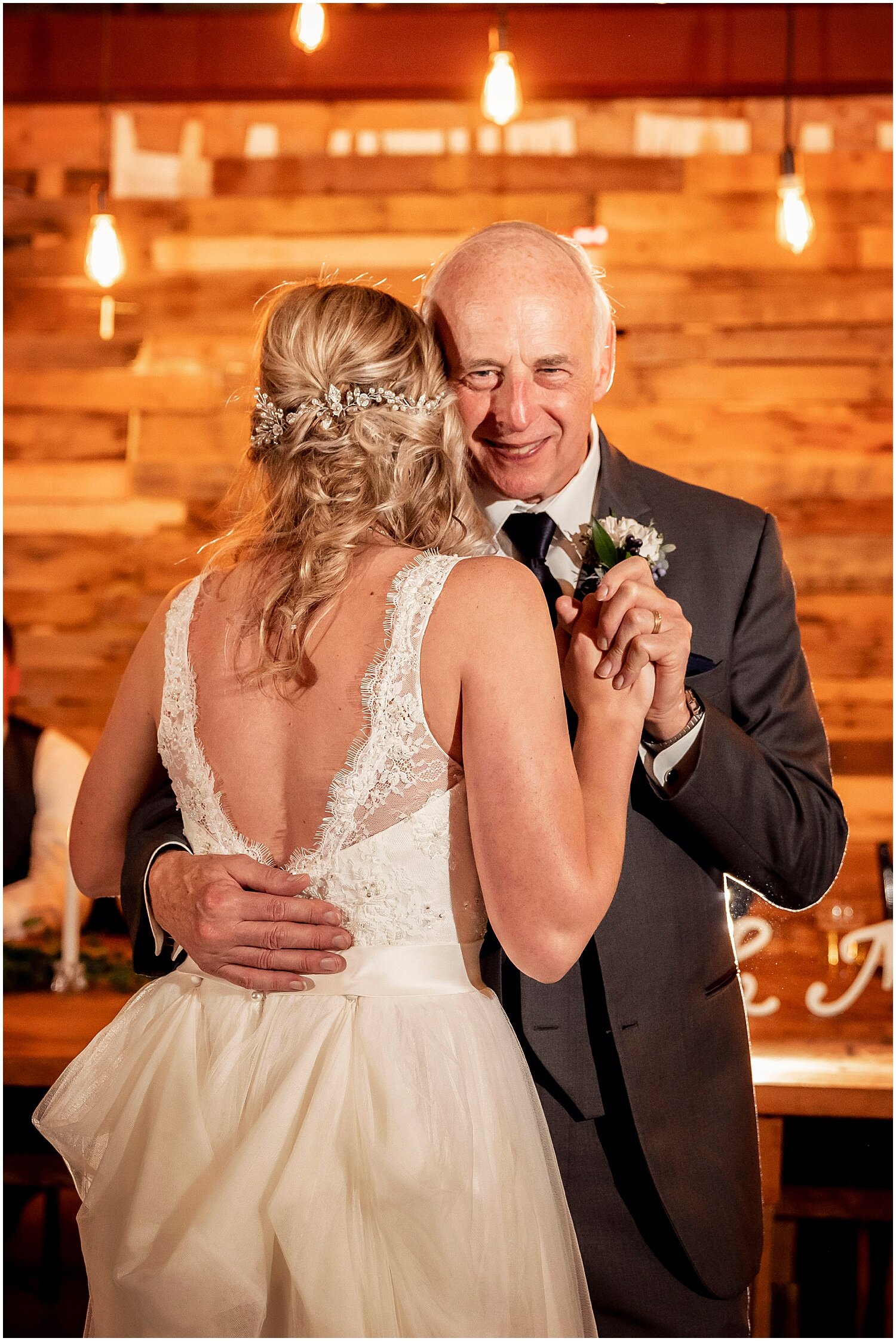  father and bride dancing  