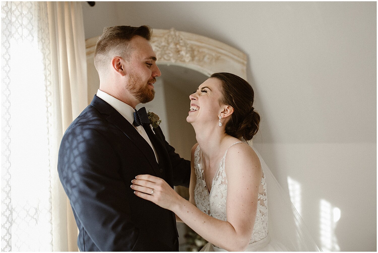  bride and groom’s first look 