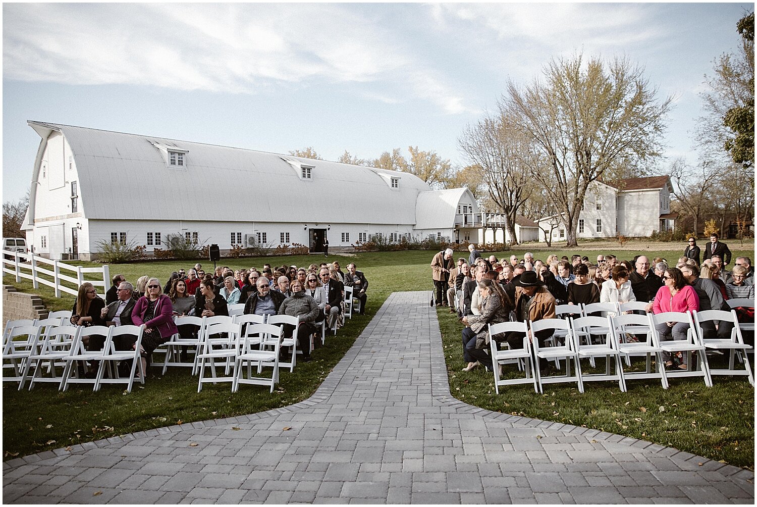  outdoor wedding ceremony at the Historic John P Furber  