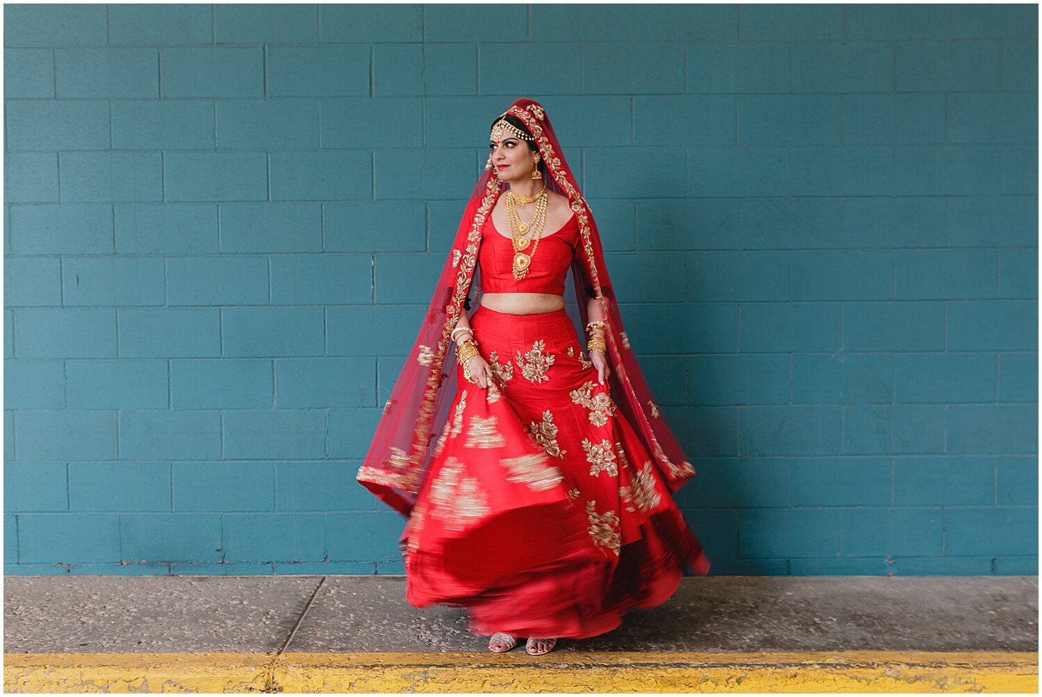  bride portrait before her wedding ceremony 