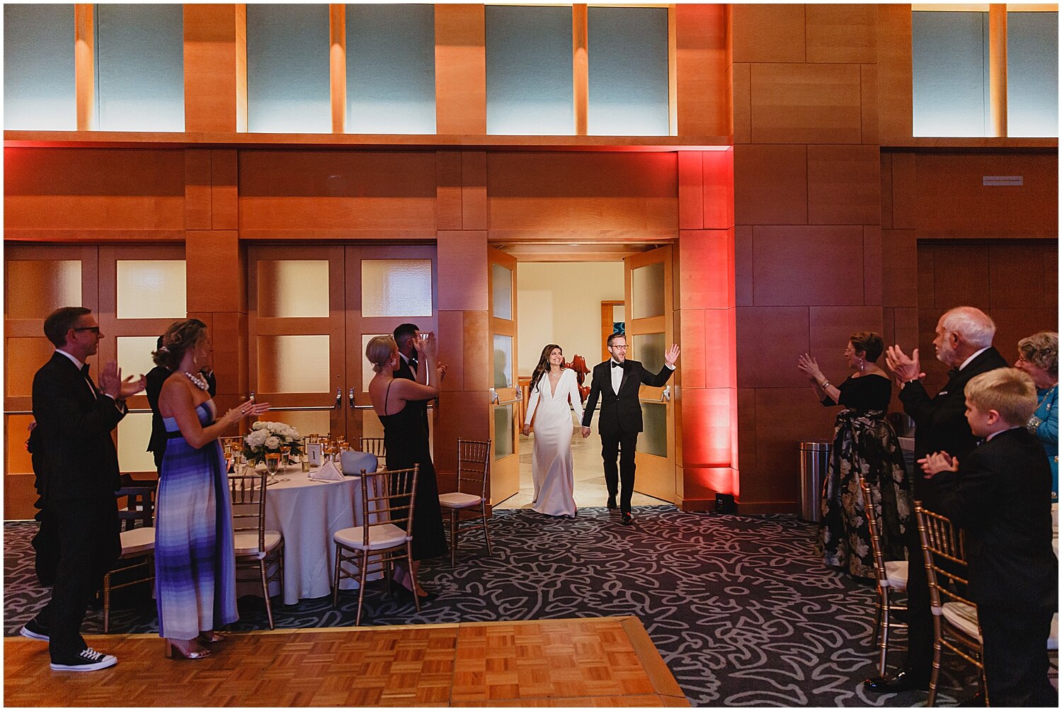  bride and groom grand entrance in MPLS 