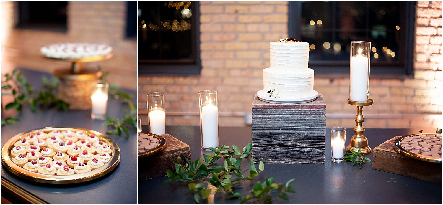  wedding cake and dessert table display 