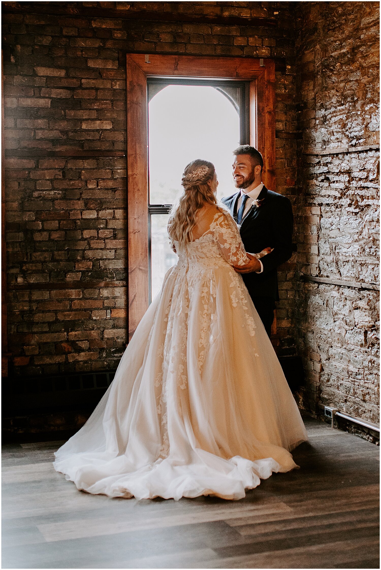  bride and groom’s first look 