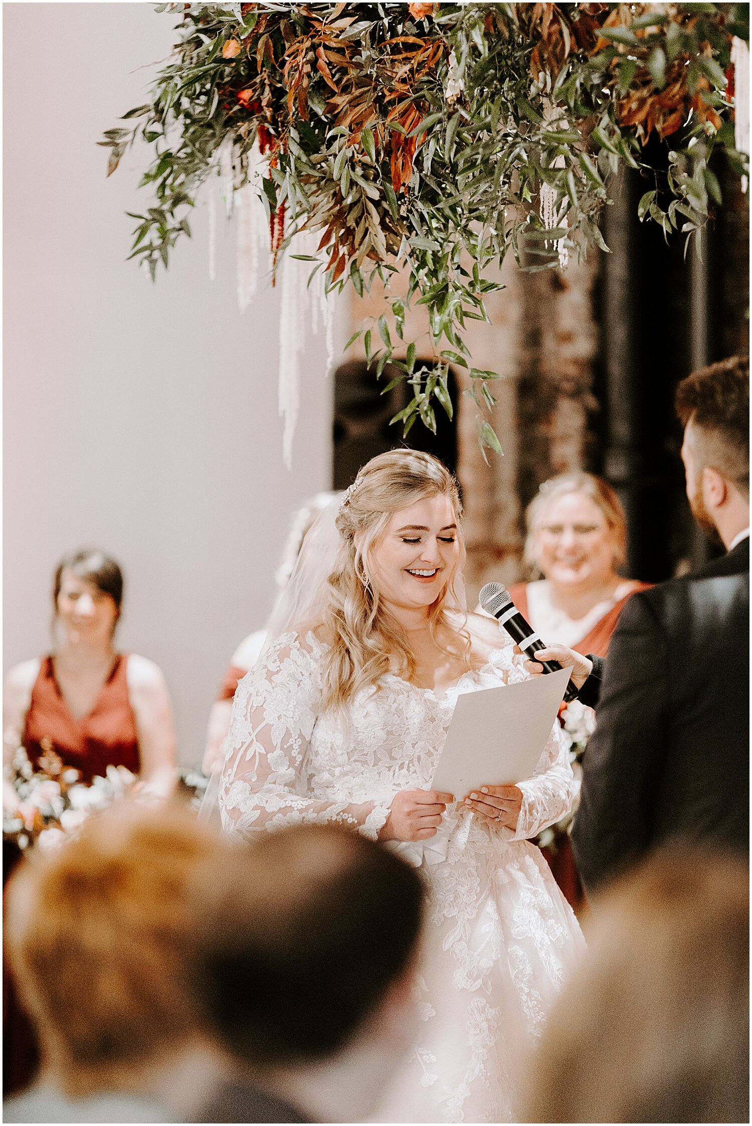  bride saying her vows during the ceremony 