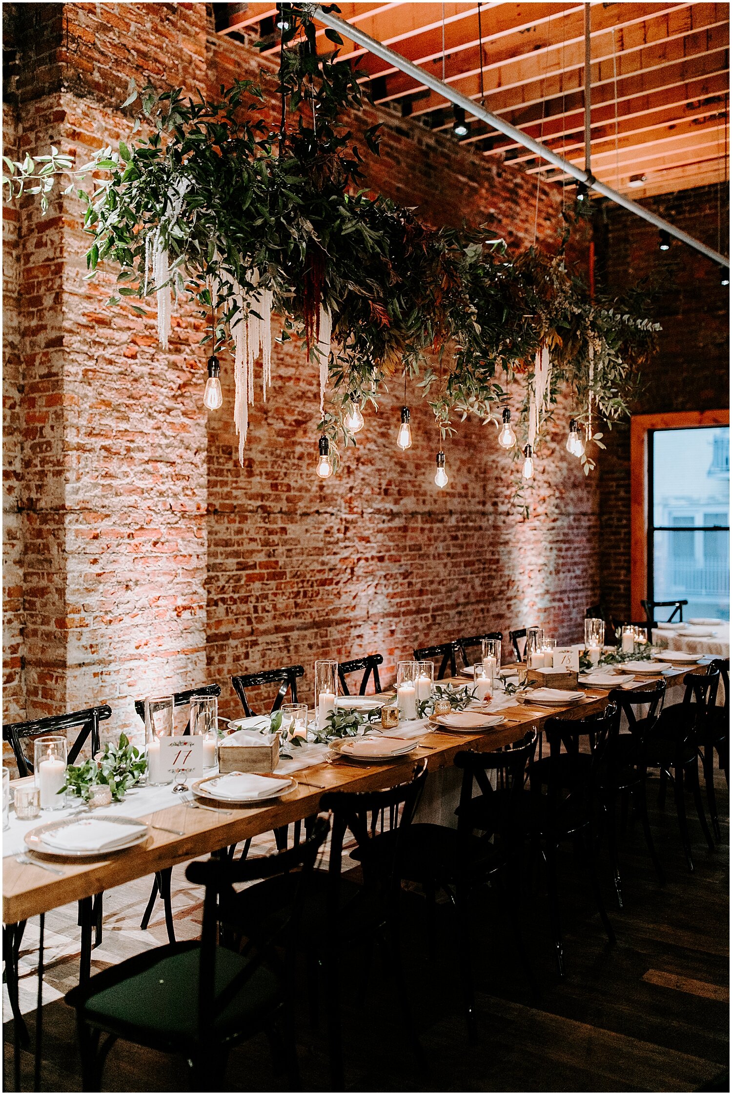  hanging greenery for head table 