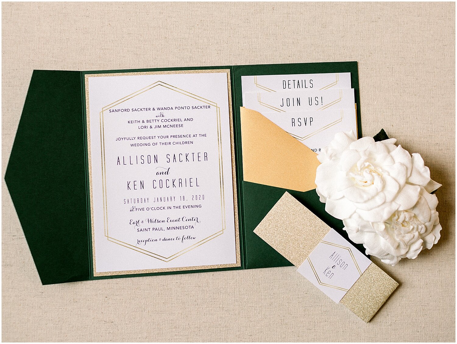  Minneapolis wedding invitation layout 